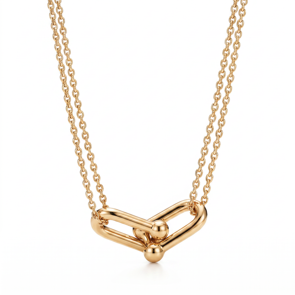 HardWear Link Pendant Double Chain Necklace