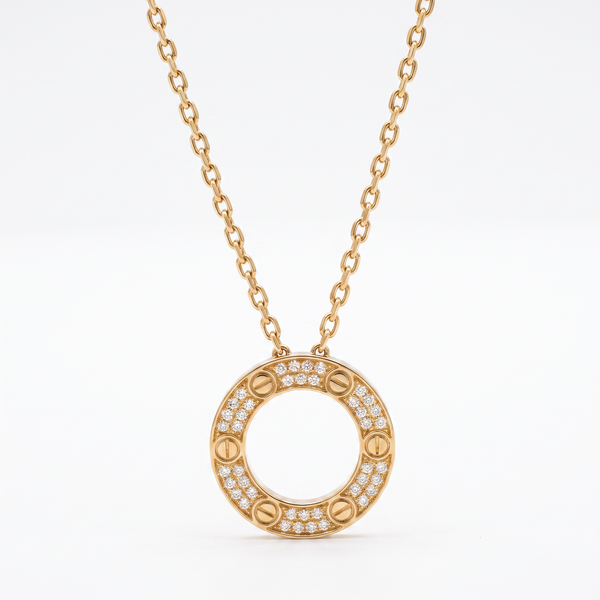 Love Diamond-Paved Pendant Necklace