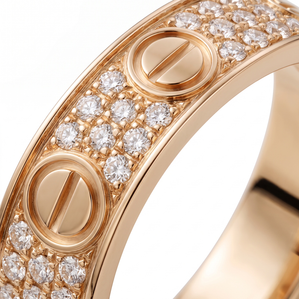 Classic Love 3 Row Pavé Band Ring