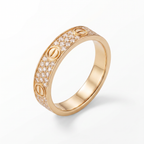 Classic Love 3 Row Pavé Band Ring