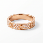Classic Love 3 Row Pavé Band Ring