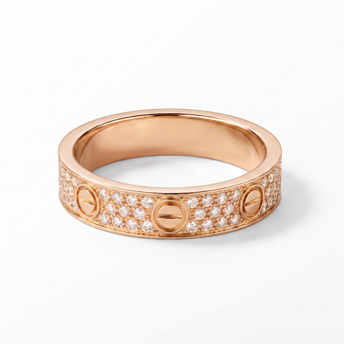Classic Love 3 Row Pavé Band Ring