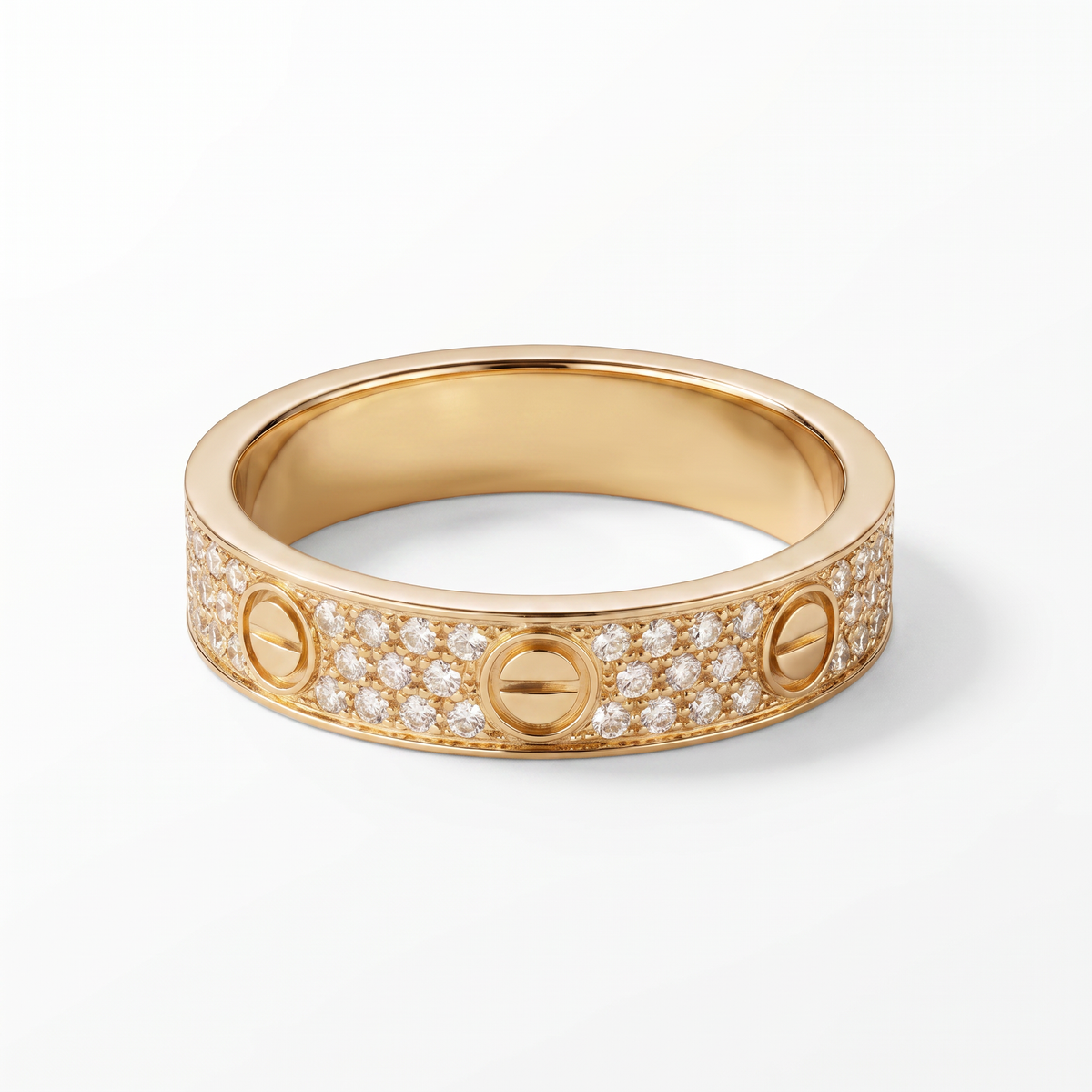 Classic Love 3 Row Pavé Band Ring