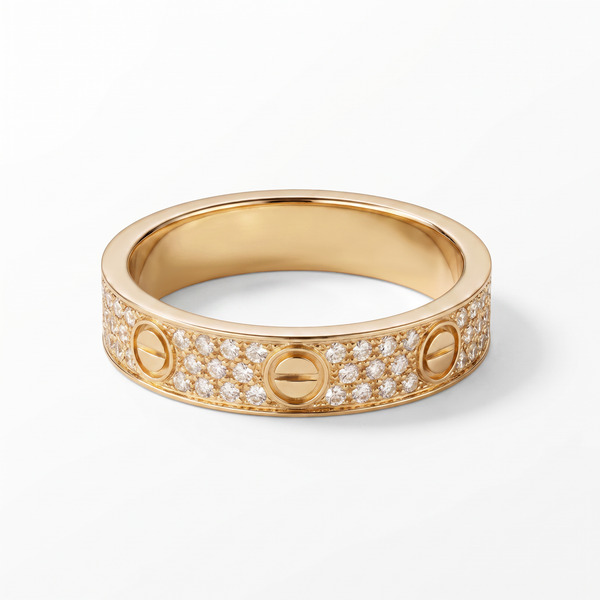 Classic Love 3 Row Pavé Band Ring