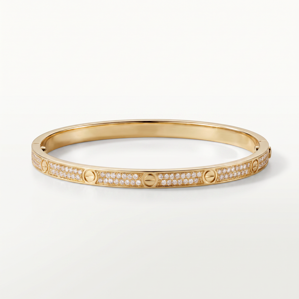 Small Love Diamonds 2 Row Paved Bracelet