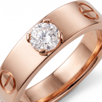 Small Love Solitaire 1 Diamond Ring