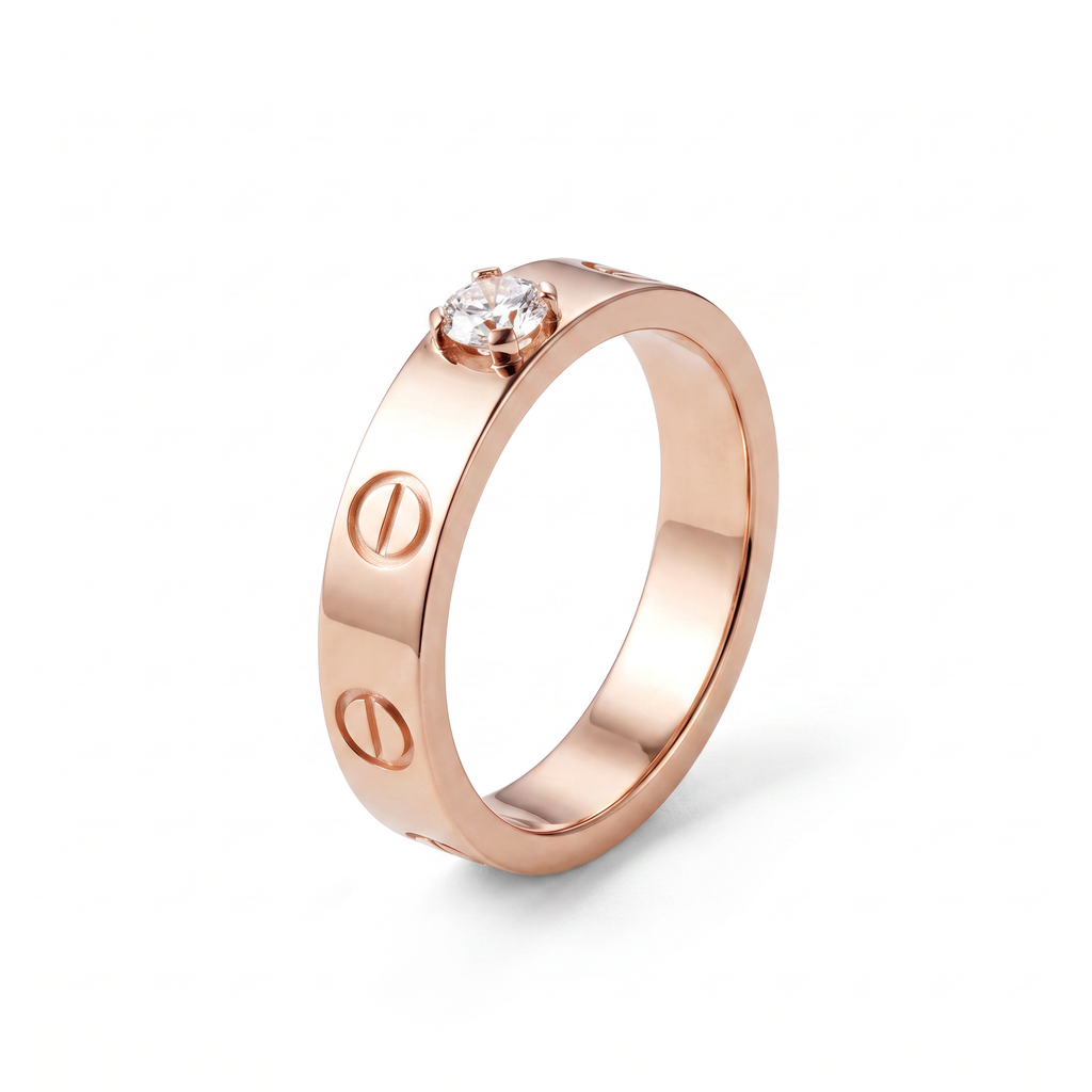 Small Love Solitaire 1 Diamond Ring