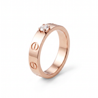 Small Love Solitaire 1 Diamond Ring