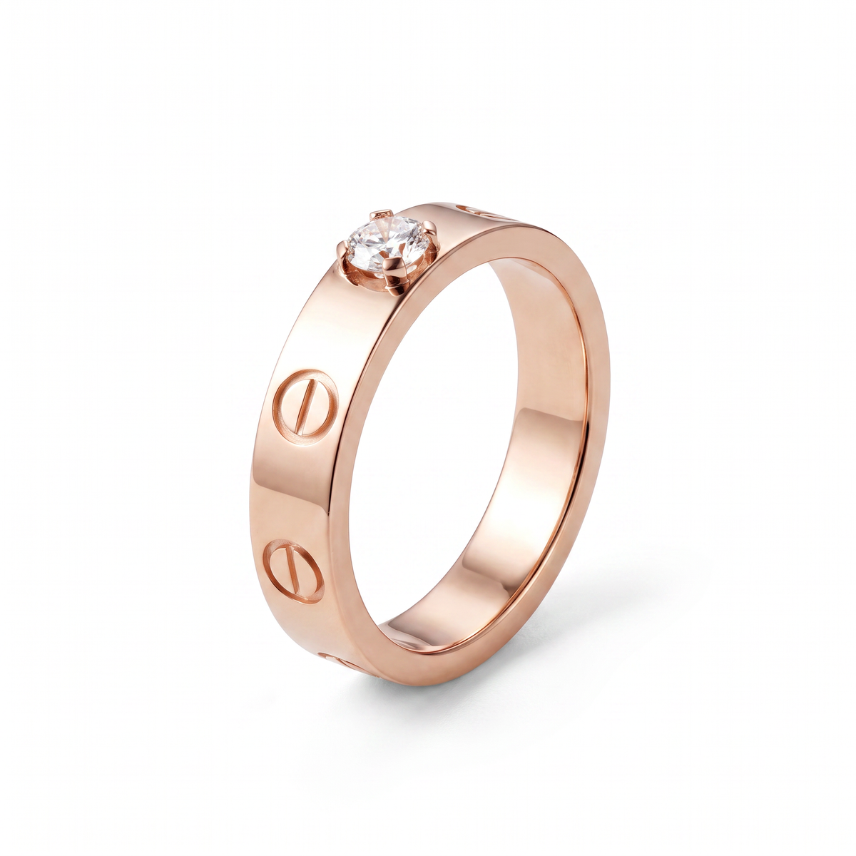 Small Love Solitaire 1 Diamond Ring