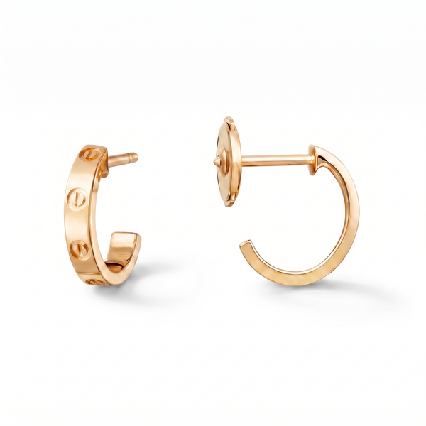 Small Model Love Hoop Earrings