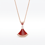 Diva's Dream Paved Red Pendant Necklace