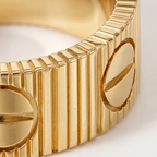 Love Ribbed Unlimited Screw Ring