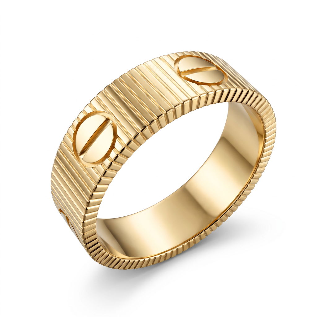 Love Ribbed Unlimited Screw Ring