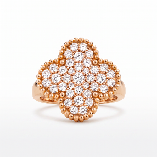 Magic Clover Alhambra Pavé Ring