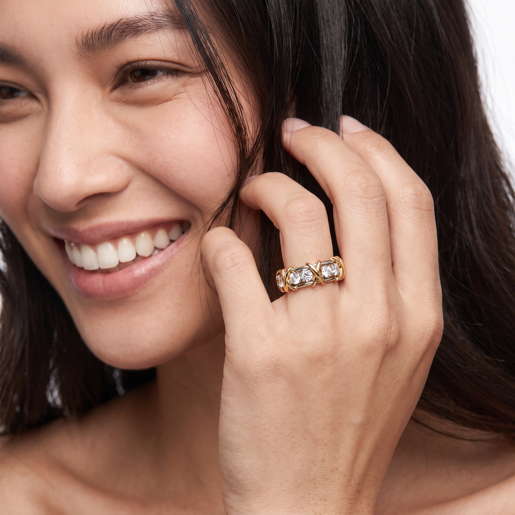 Schlumberger Sixteen Stone Band Ring