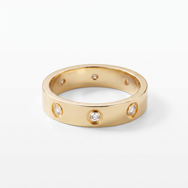Small Love 8 Diamonds Wedding Ring