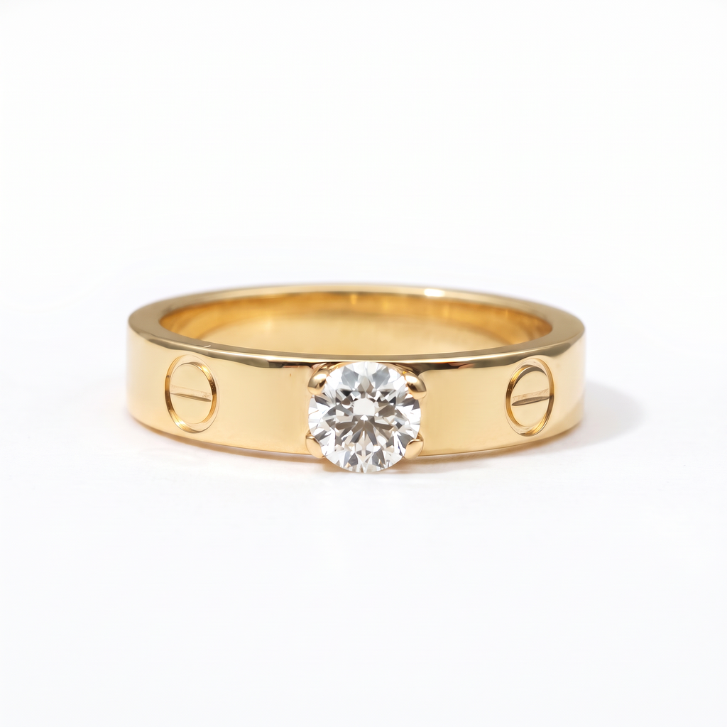 Small Love Solitaire 1 Diamond Ring