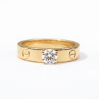 Small Love Solitaire 1 Diamond Ring