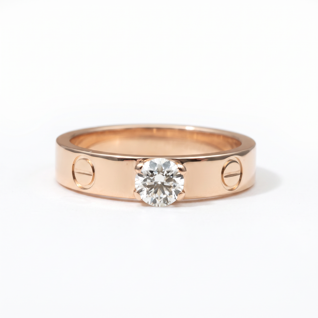 Small Love Solitaire 1 Diamond Ring