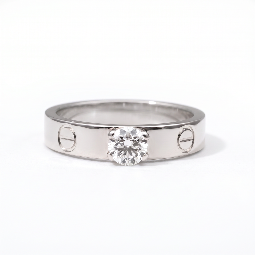 Small Love Solitaire 1 Diamond Ring