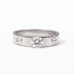 Small Love Solitaire 1 Diamond Ring
