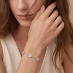 Sweet Alhambra 6 Diamond Clover Motifs Bracelet