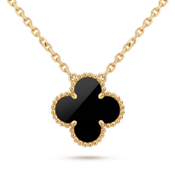 Vintage Alhambra 1 Onyx Motif Necklace