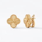 Vintage Alhambra Guilloche Clover Earrings