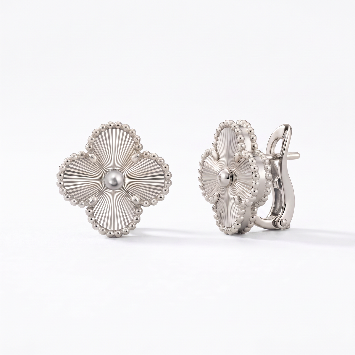 Vintage Alhambra Guilloche Clover Earrings