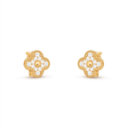 Vintage Alhambra Paved Diamond Earrings