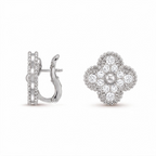 Vintage Alhambra Paved Diamond Earrings